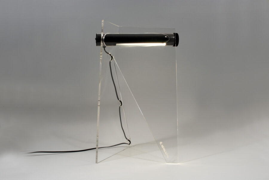 Sjelden op-art bordlampe fra Lamperti