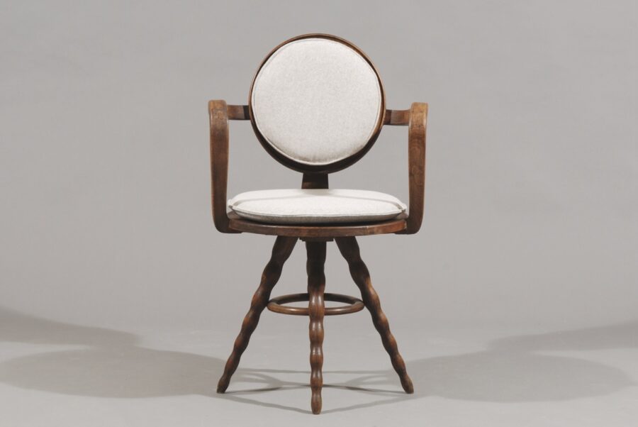 Vintage set of chalet chairs by Victor Courtray