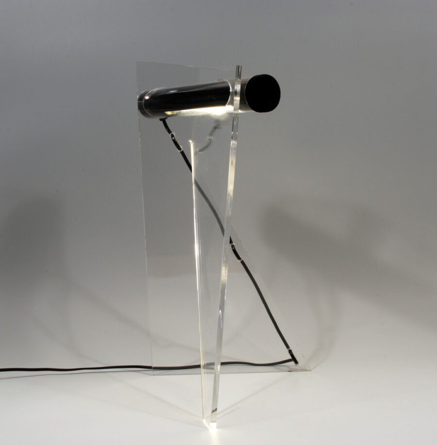 Sjelden op-art bordlampe fra Lamperti