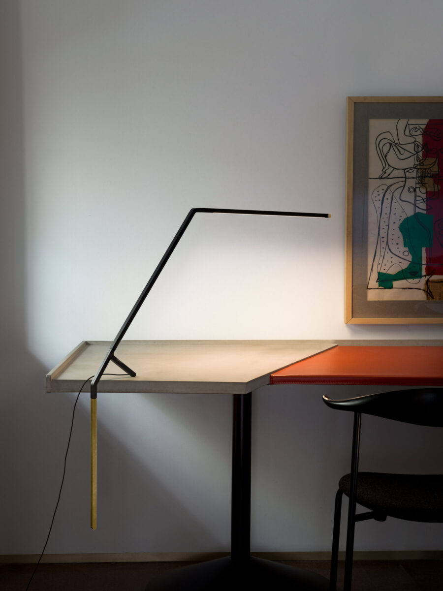 Bird table lamp by Bernhard Osann
