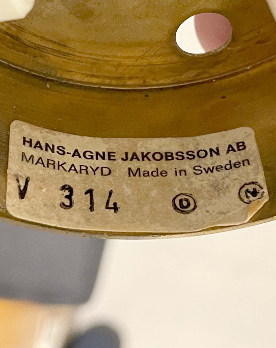 Sjelden vegglampe V-314 design Hans-Agne Jakobsson