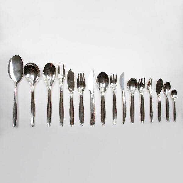 Large Korsmo silver plated cutlery set by Tostrup Utopia Retro Modern