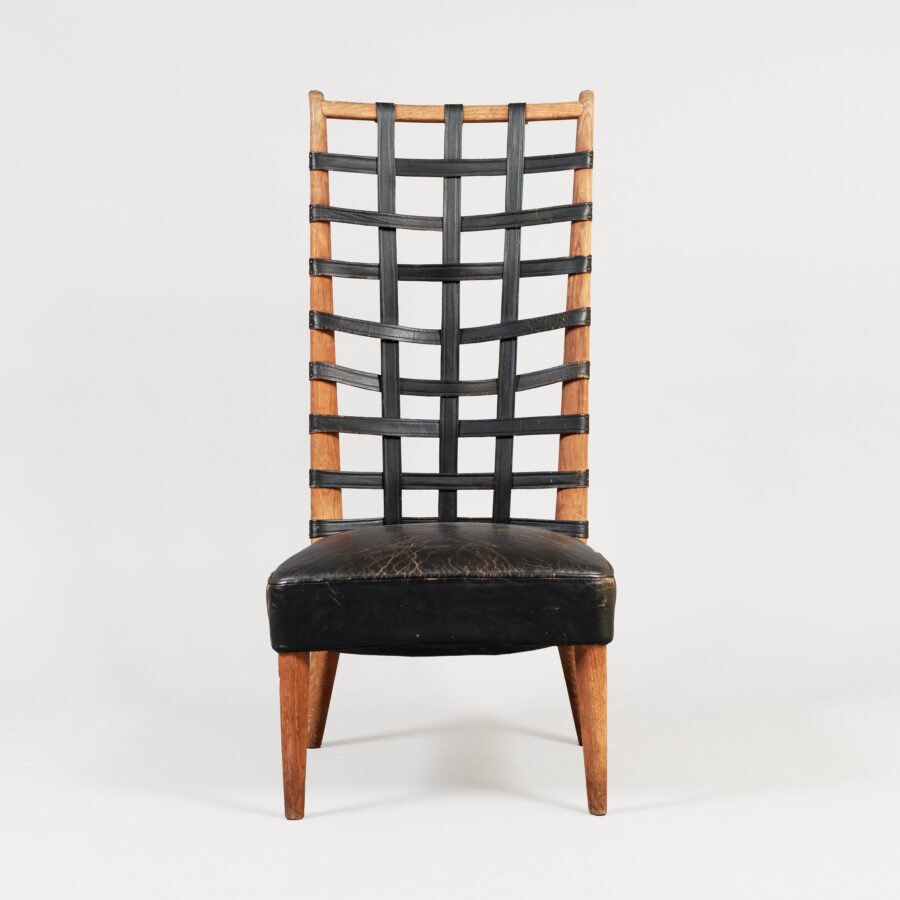 Vintage Italian high back chair