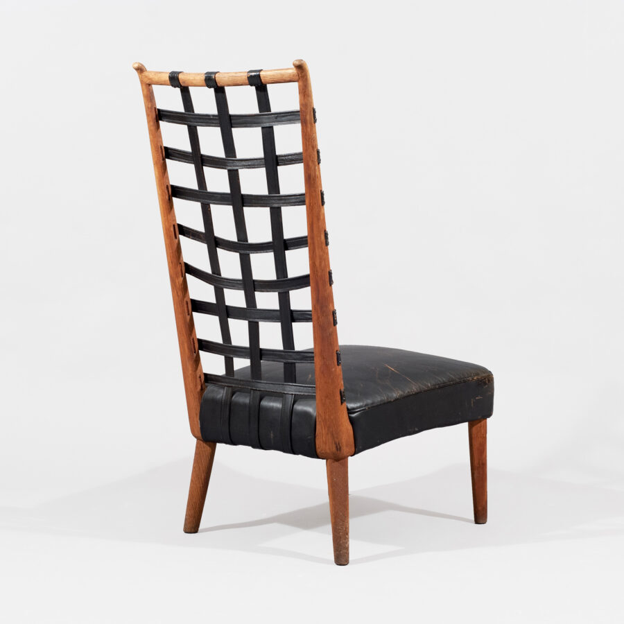 Vintage Italian high back chair