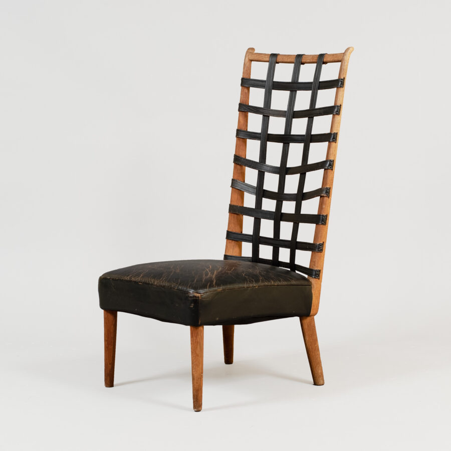 Vintage Italian high back chair