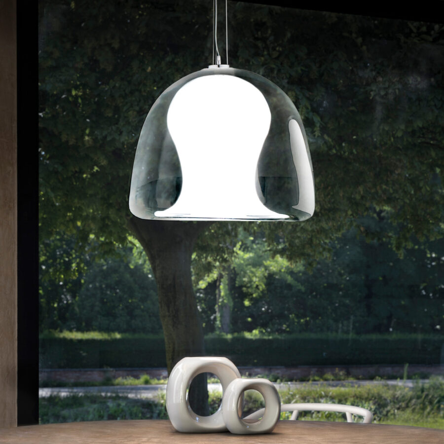 Naranza glass suspension by Vistosi Murano
