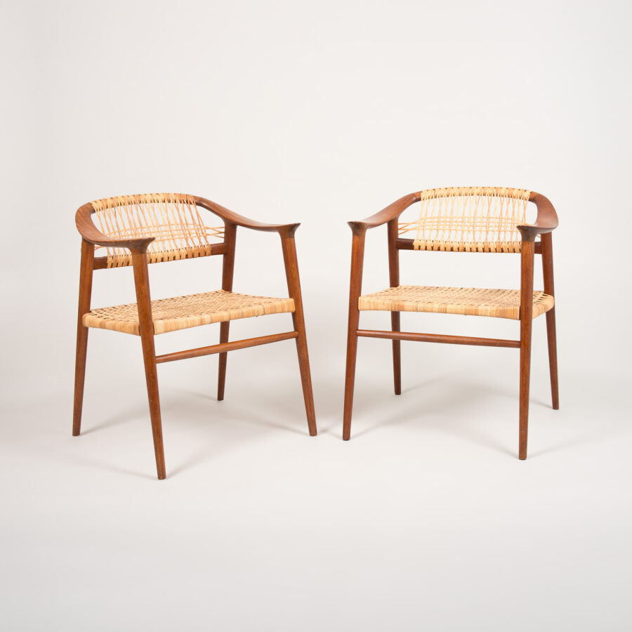 A pair of vintage Bambi armchairs