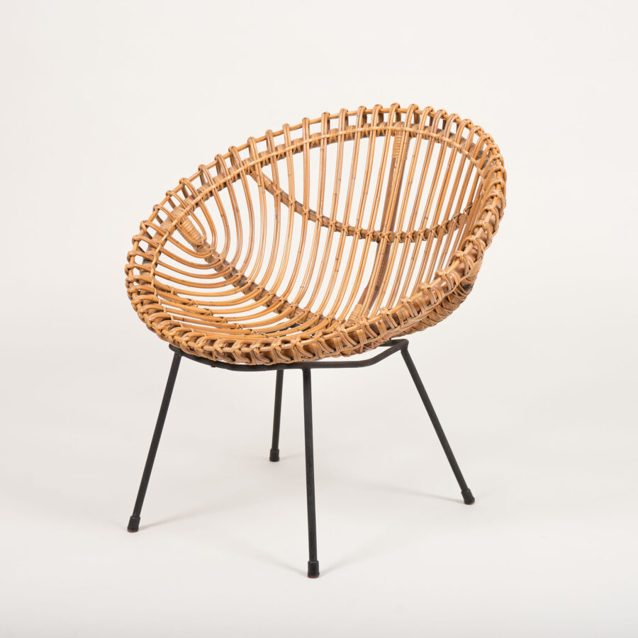 Vintage Italian wicker chair