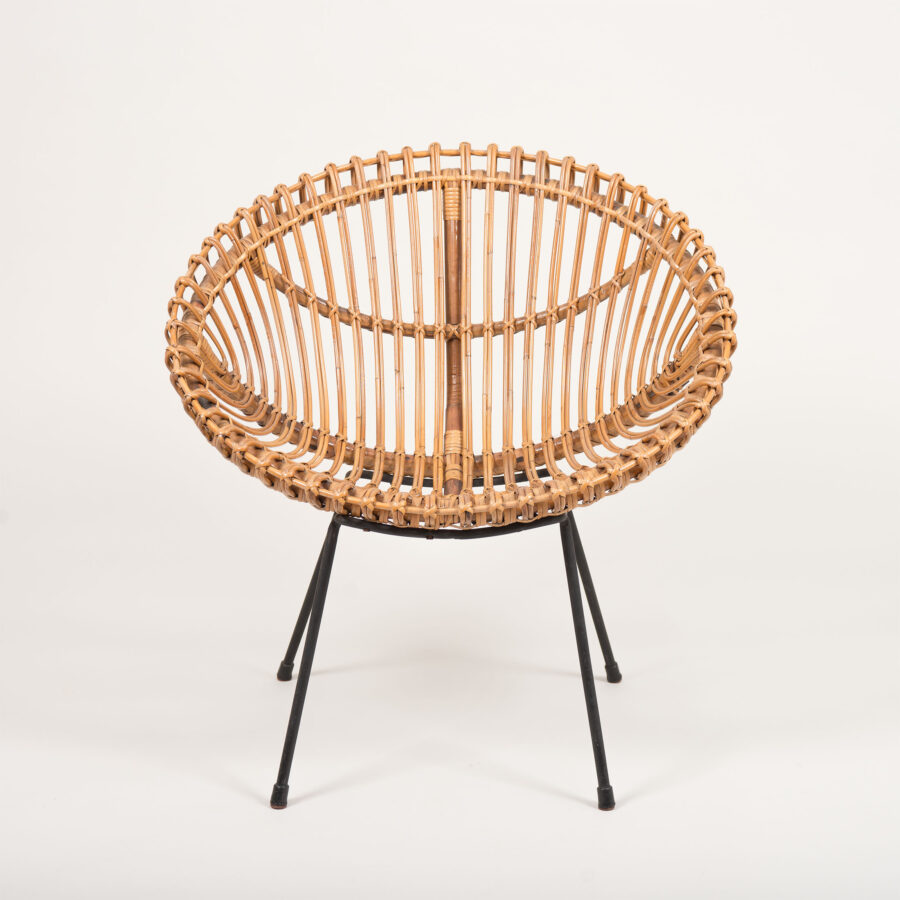 Vintage Italian wicker chair