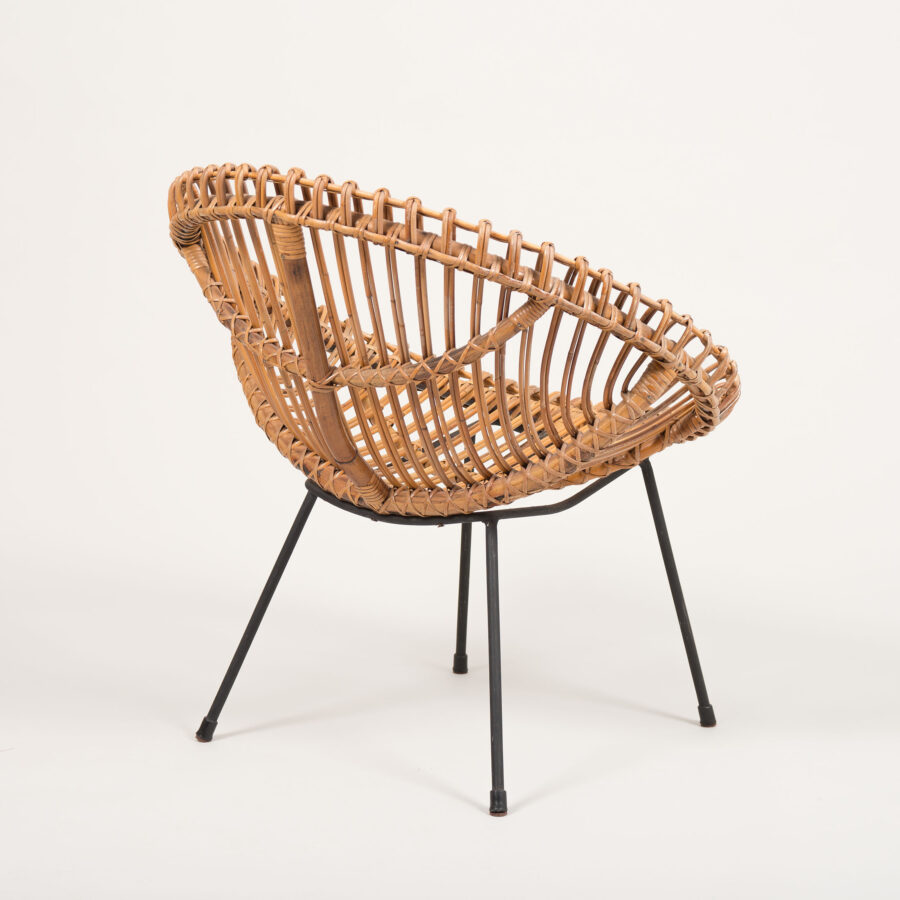 Vintage Italian wicker chair