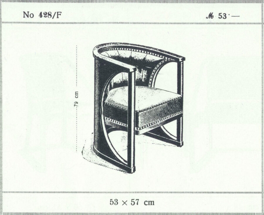 A pair of vintage armchairs by Josef Hoffmann
