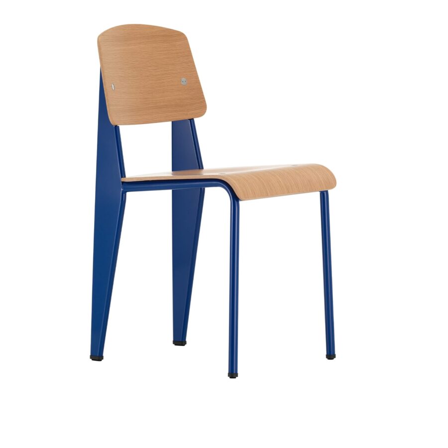 Standard chair bleu marcoule by Jean Prouvé Display Model 30% discount