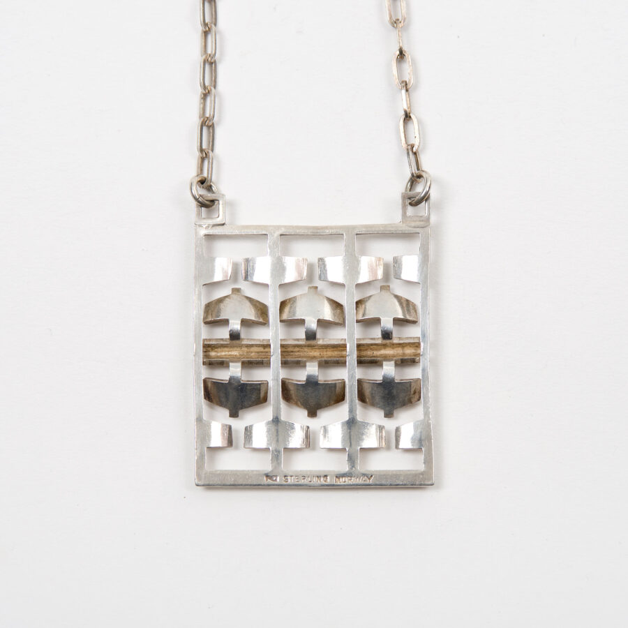 Vintage op-art necklace from Norway Silver Designs