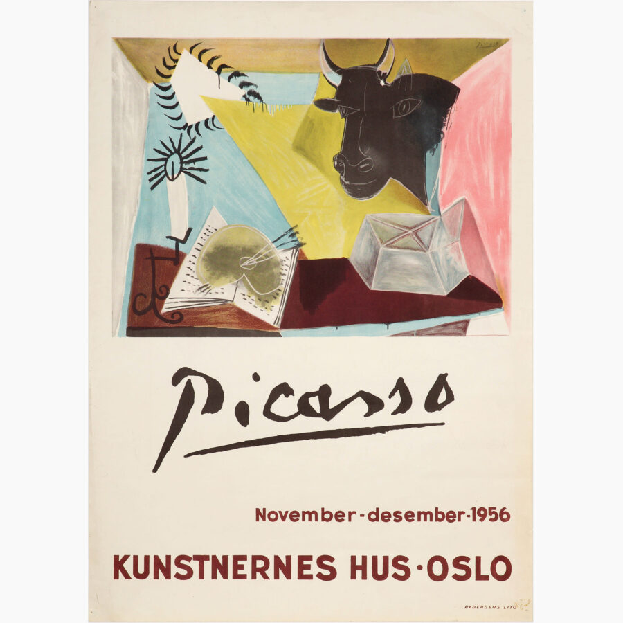 Picasso, Kunstnernes Hus 1956 - exhibition poster