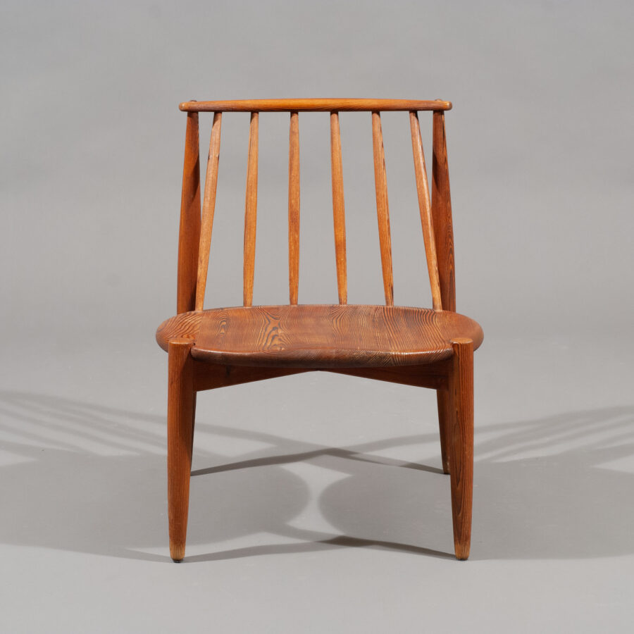 Rare Tompetei fireplace chair by Bendt Winge