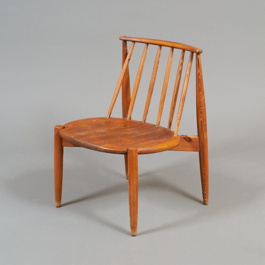 Rare Tompetei fireplace chair by Bendt Winge