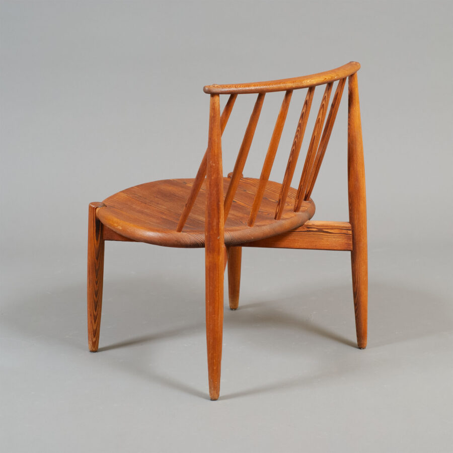 Rare Tompetei fireplace chair by Bendt Winge