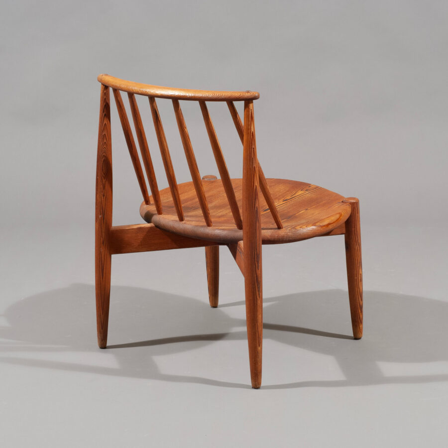 Rare Tompetei fireplace chair by Bendt Winge