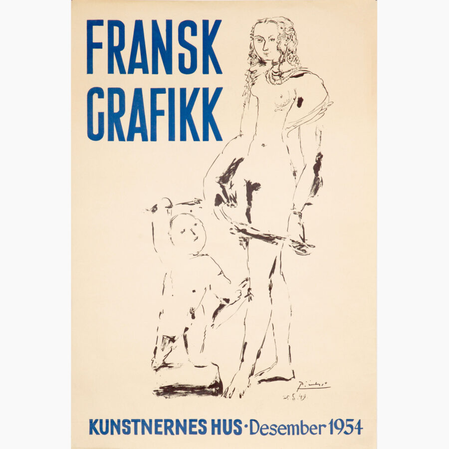 Fransk Grafikk, Kunstnernes Hus 1954 - exhibition poster